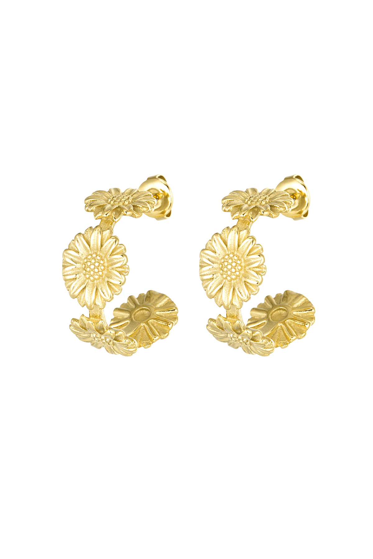 Earrings flower party - Gold color 2