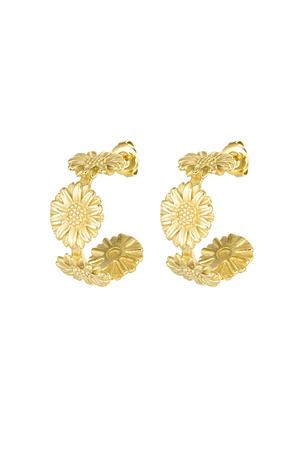 Earrings flower party - gold h5 