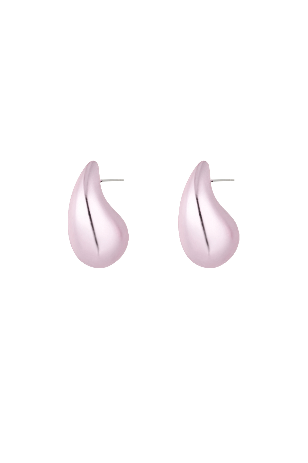 Metallic drop earrings - pale pink h5 