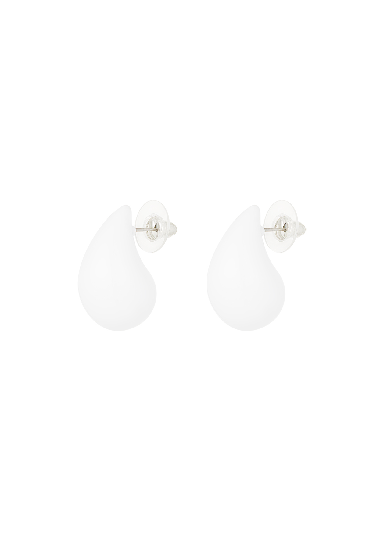 Colorful drop earring - white