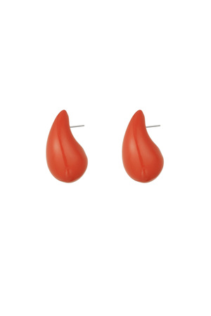Colored drop earrings - orange h5 
