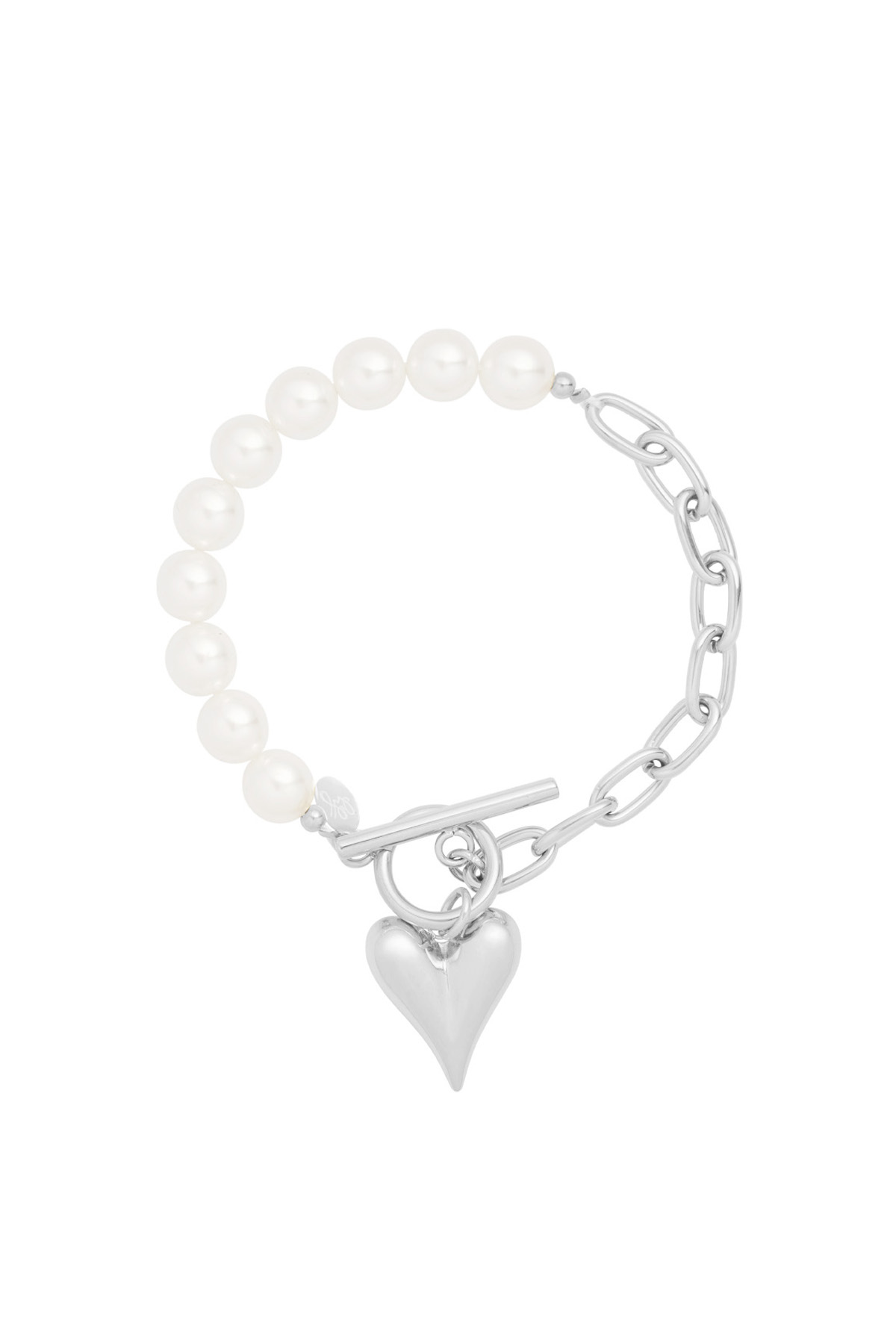 Pulsera doble amor - plata  h5 