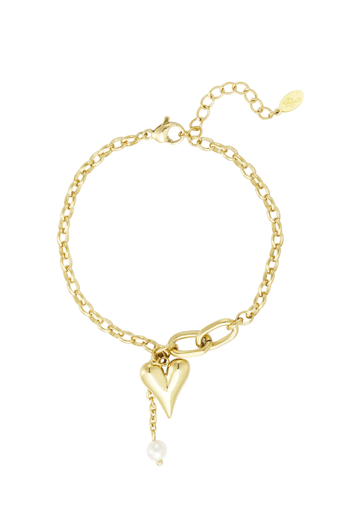 Bracelet lovely hearts - gold