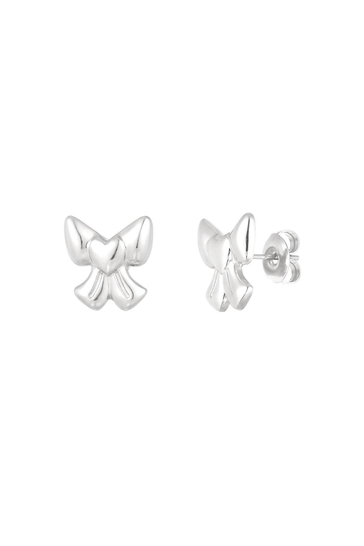 Oorstuds bow lover - zilver h5 