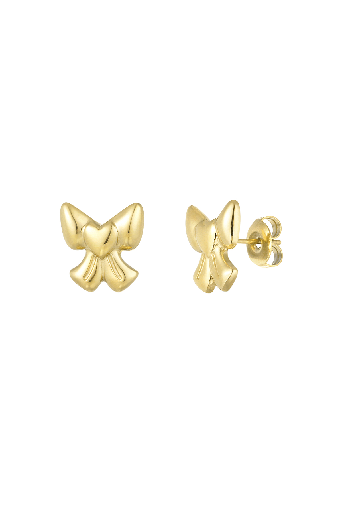 Ear studs bow lover - gold h5 