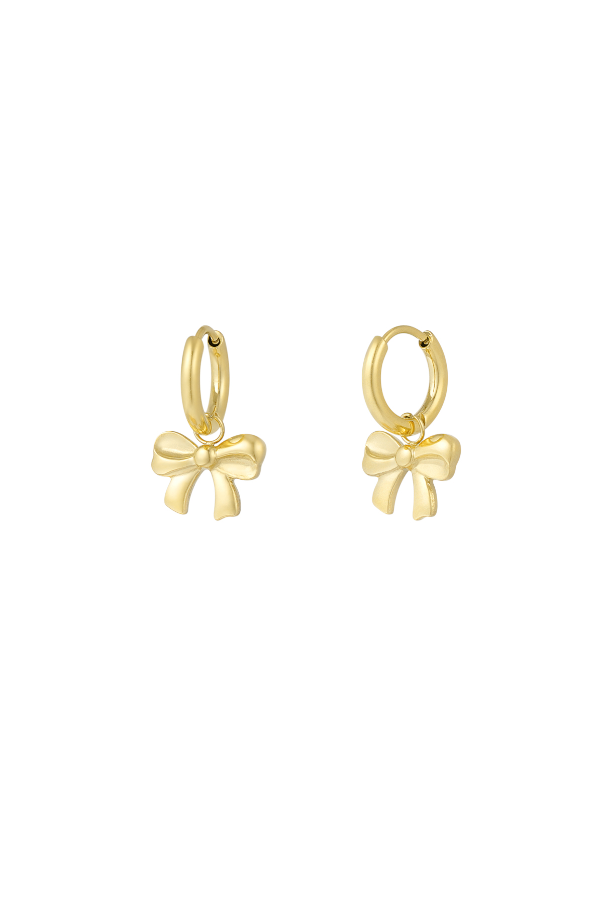 Boucles d'oreilles noeud simple - doré h5 