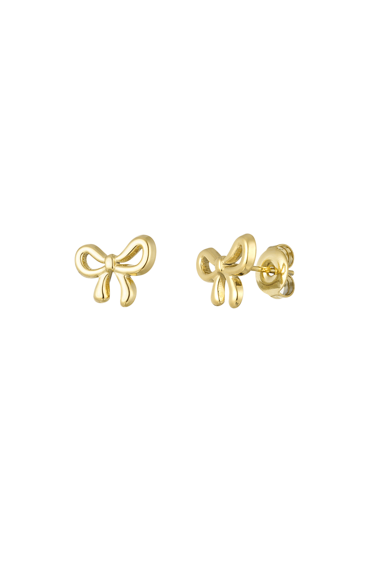 Ear studs bow life - gold h5 