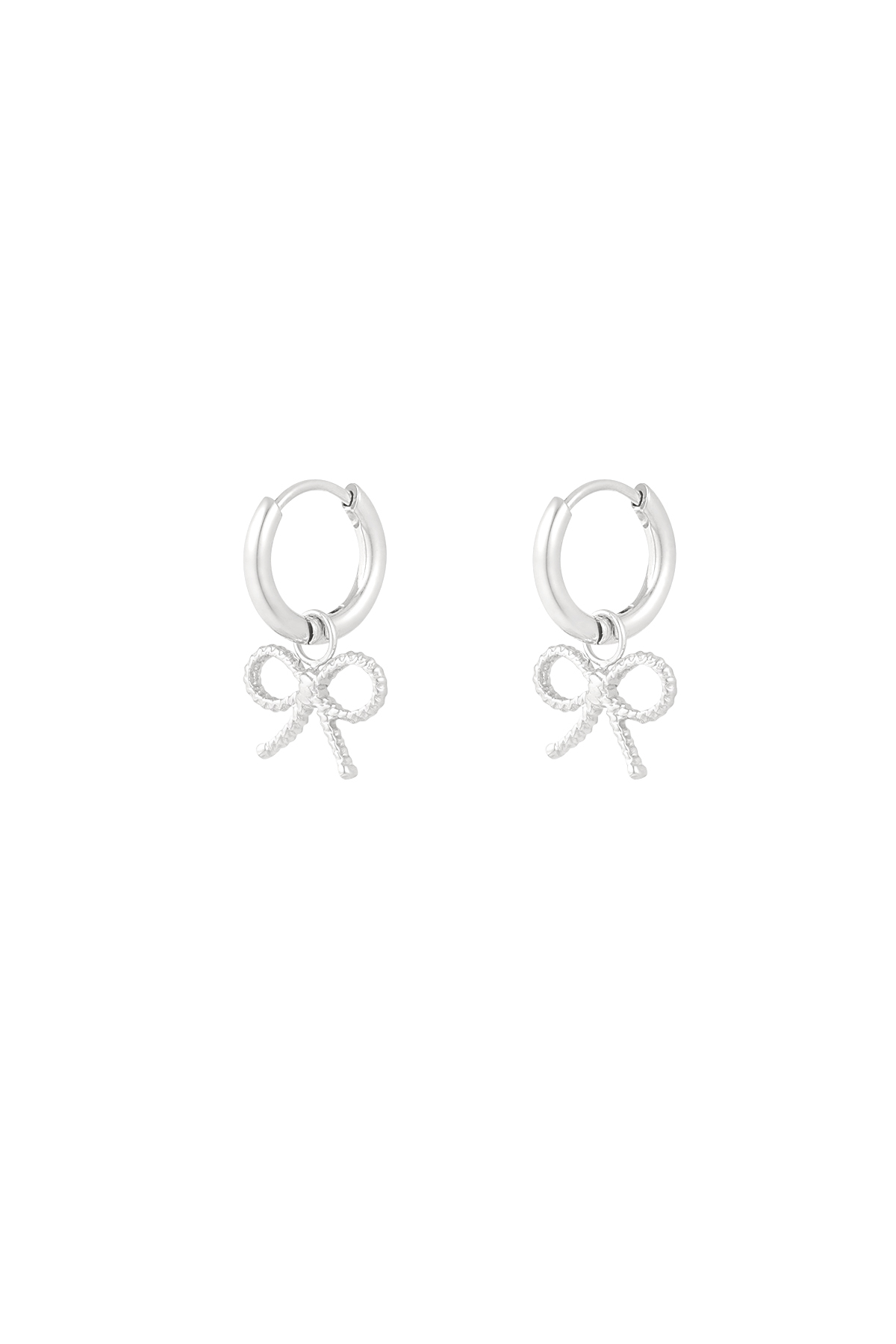 Earrings bow basic - silver h5 