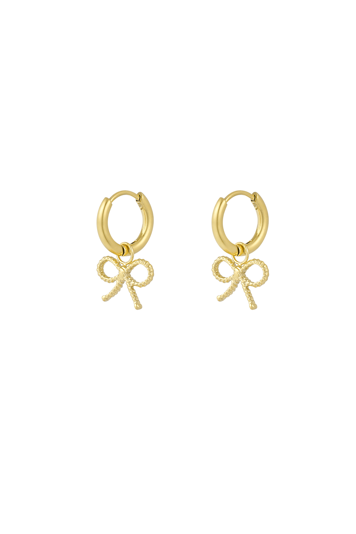Earrings bow basic - gold h5 