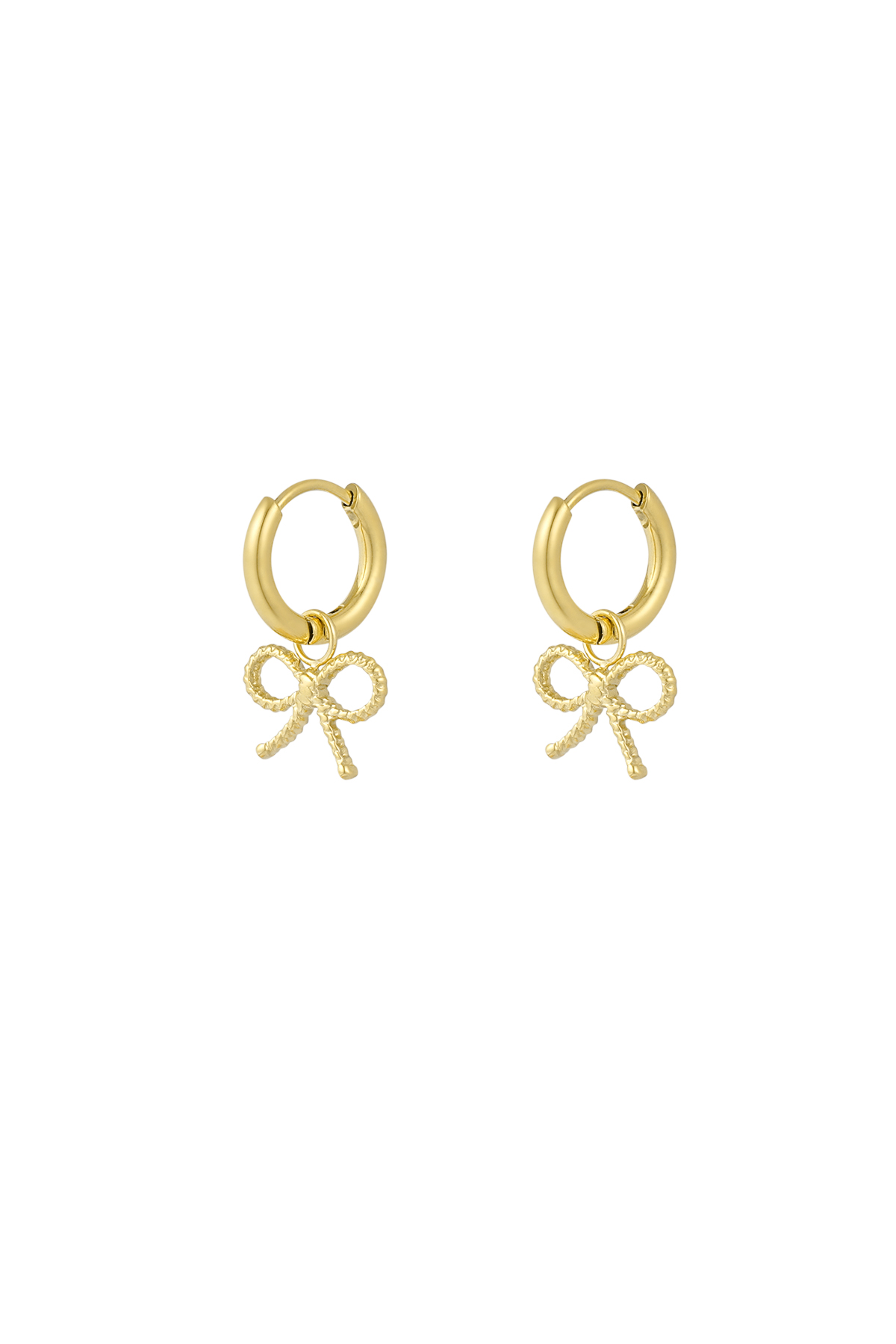 Earrings bow basic - Gold color