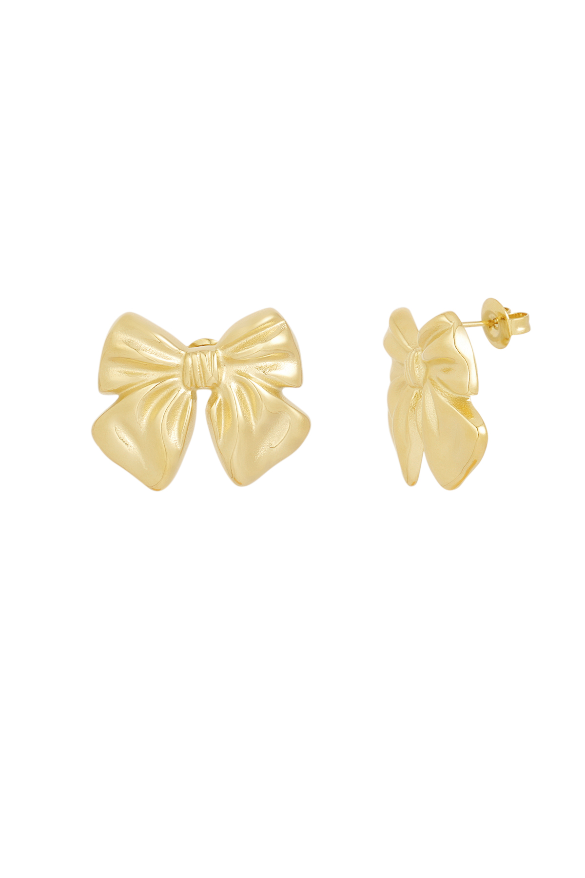 Bowlicious stud earrings - gold