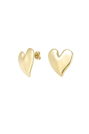 Earrings love first - gold h5 