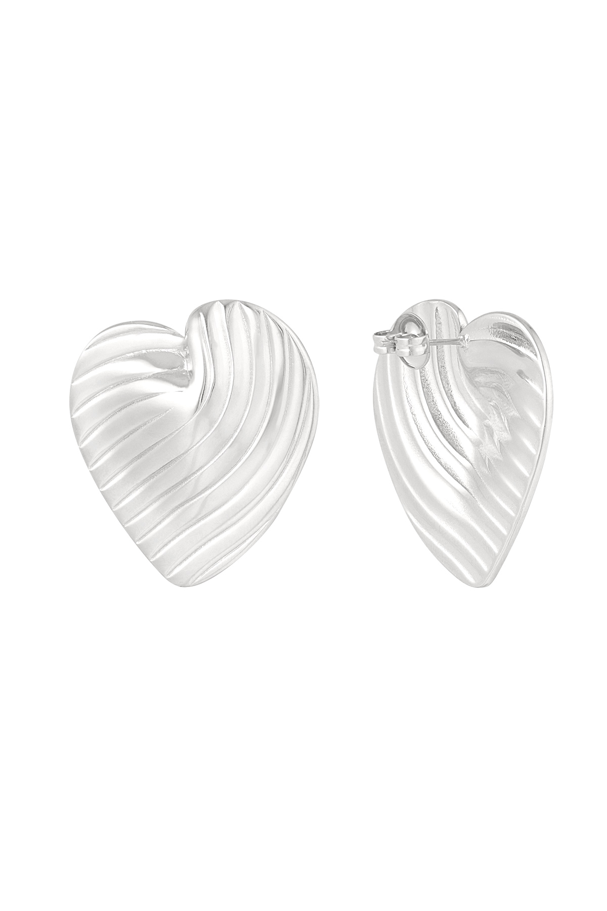 Statement earrings forever love - silver