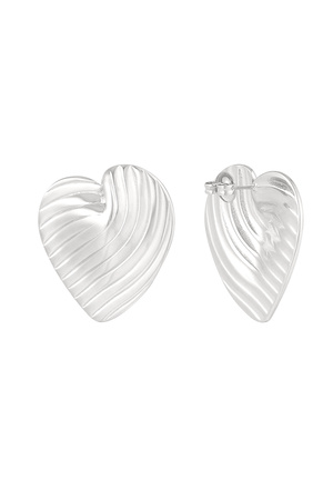 Statement earrings forever love - silver h5 