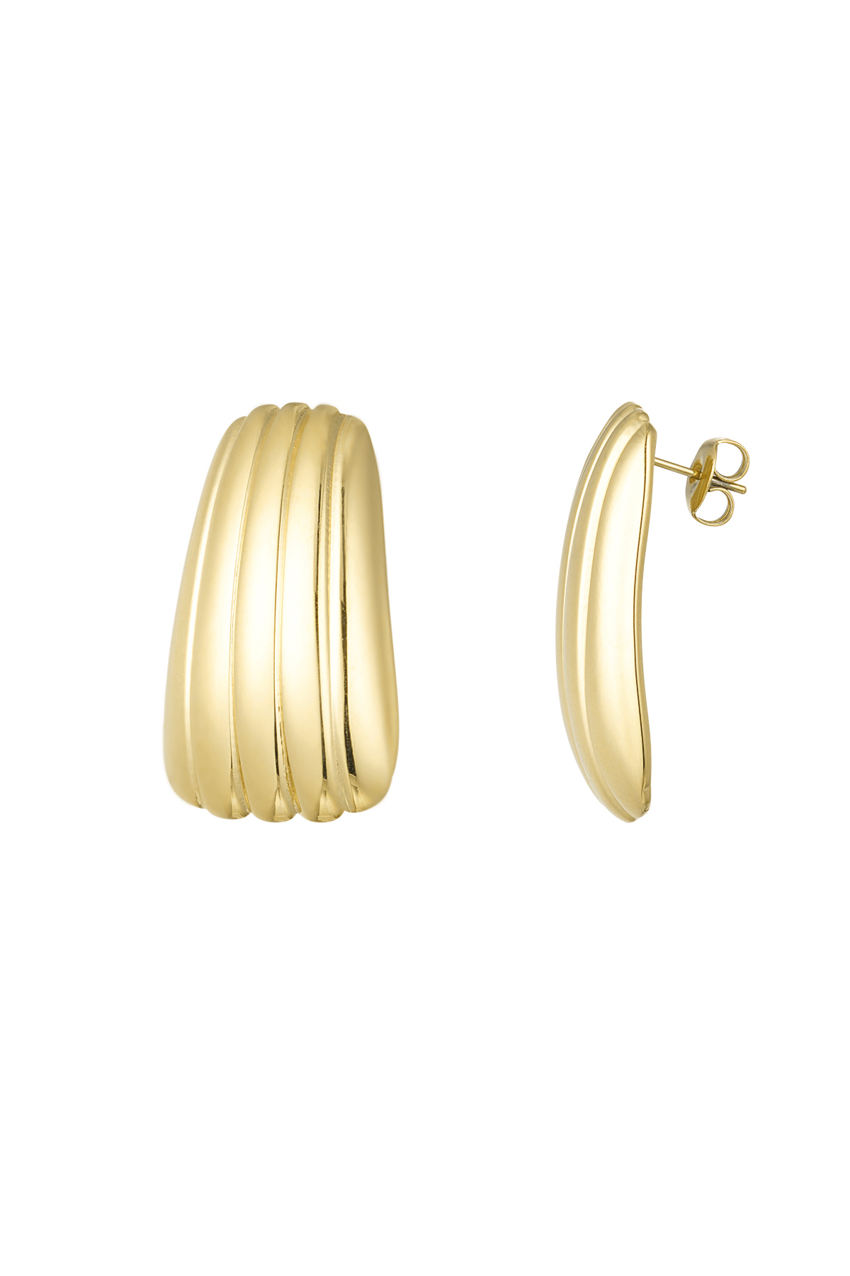 Simple stripe earrings - gold