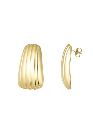 Simple stripe earrings - gold h5 