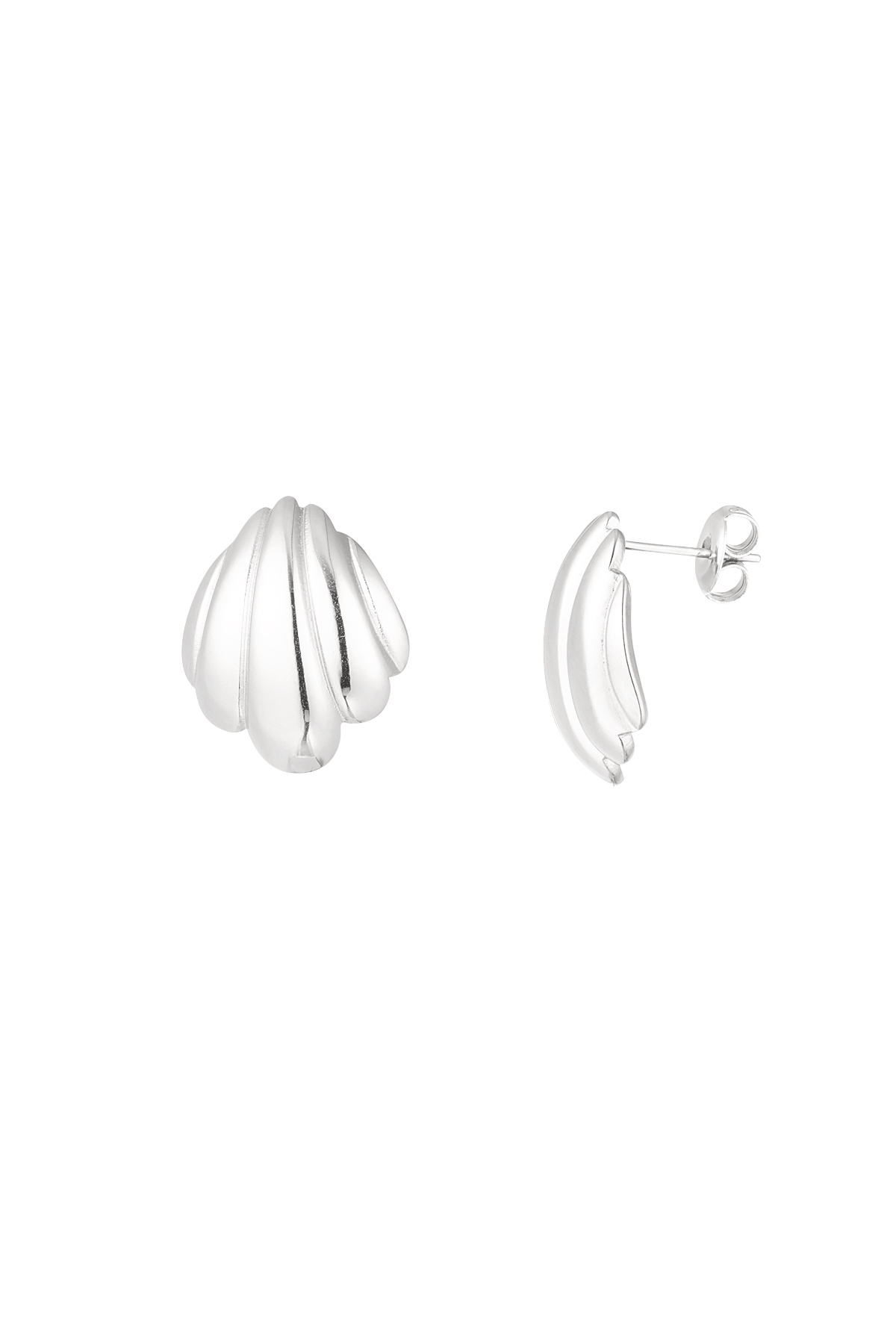 Boucles d'oreilles coquillage - argent  h5 