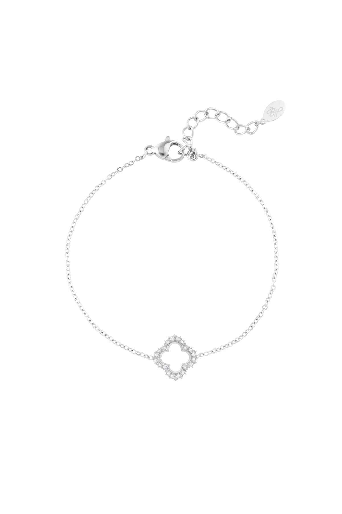Bracelet porte-bonheur diamant - argent