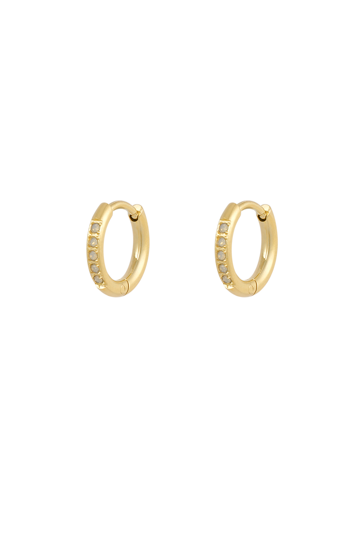 Diamond lover earrings - white gold  h5 