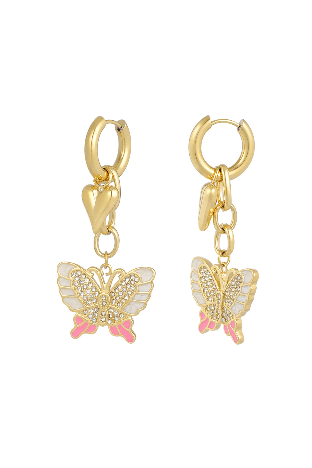 Pendientes mariposa nena - oro h5 