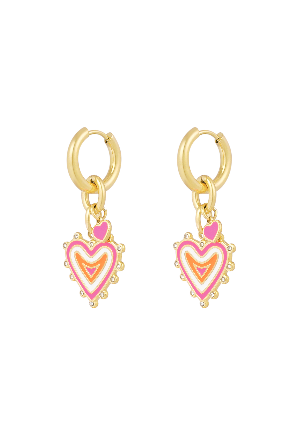 Earrings love is the prize - gold