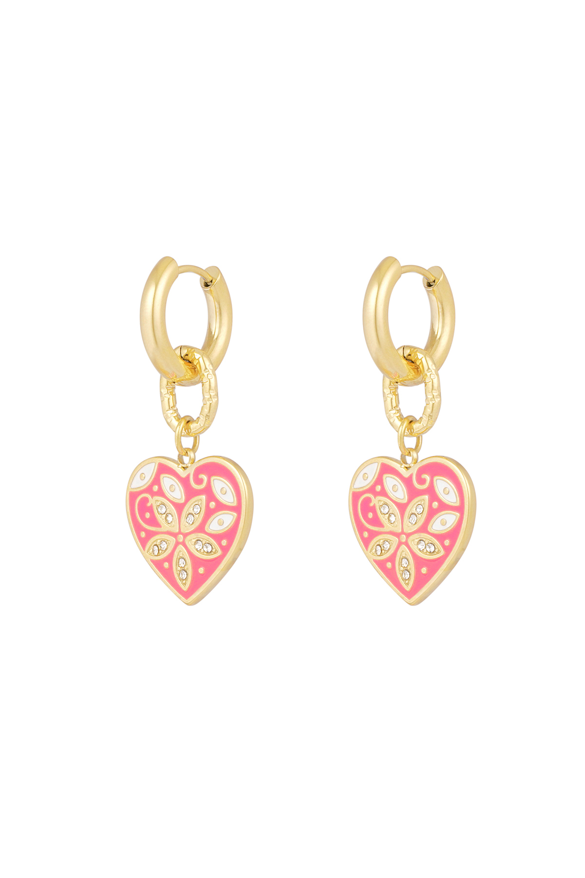 Earrings eyes on you - pink Gold color 2