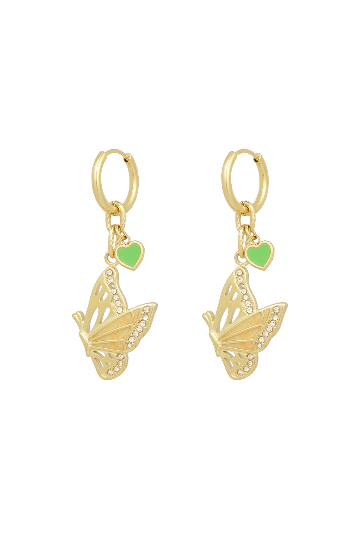 Earrings butterfly vision - gold h5 