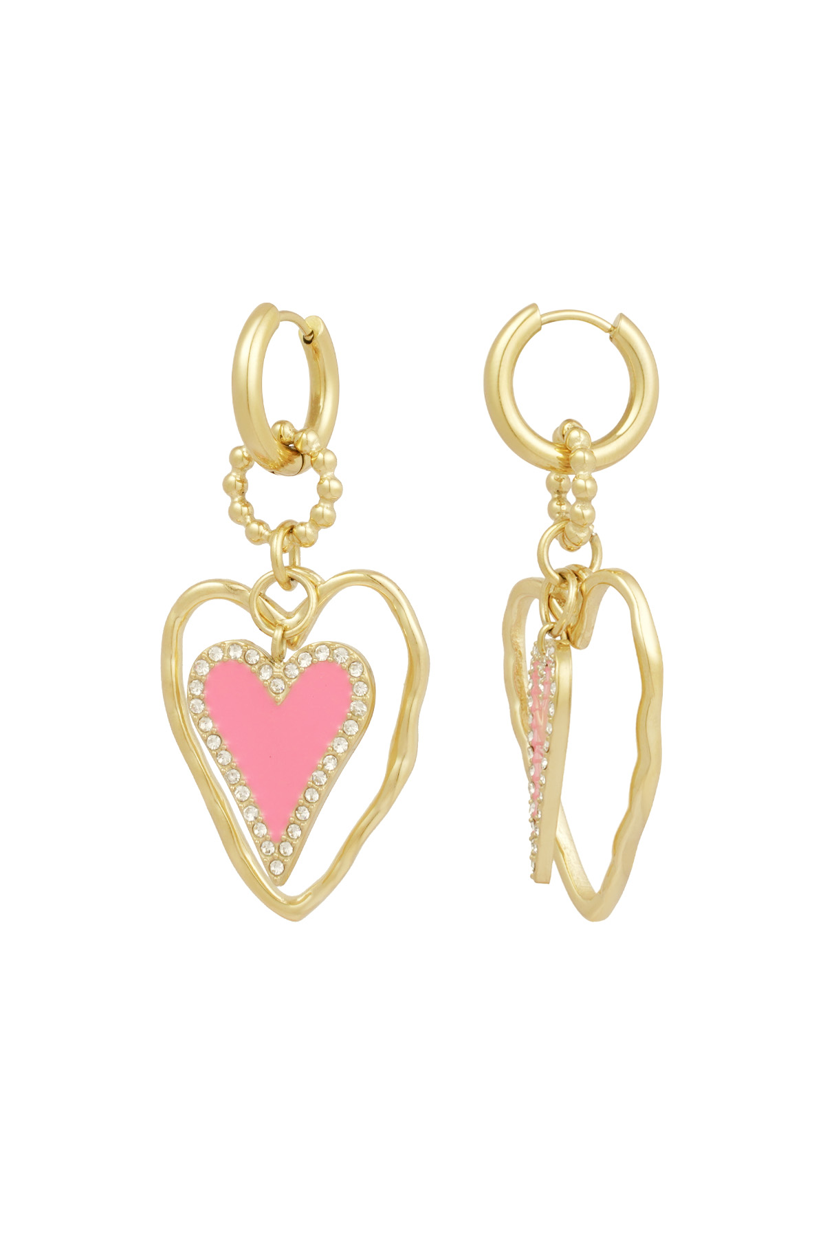 Earrings lovers madhouse - pink gold h5 