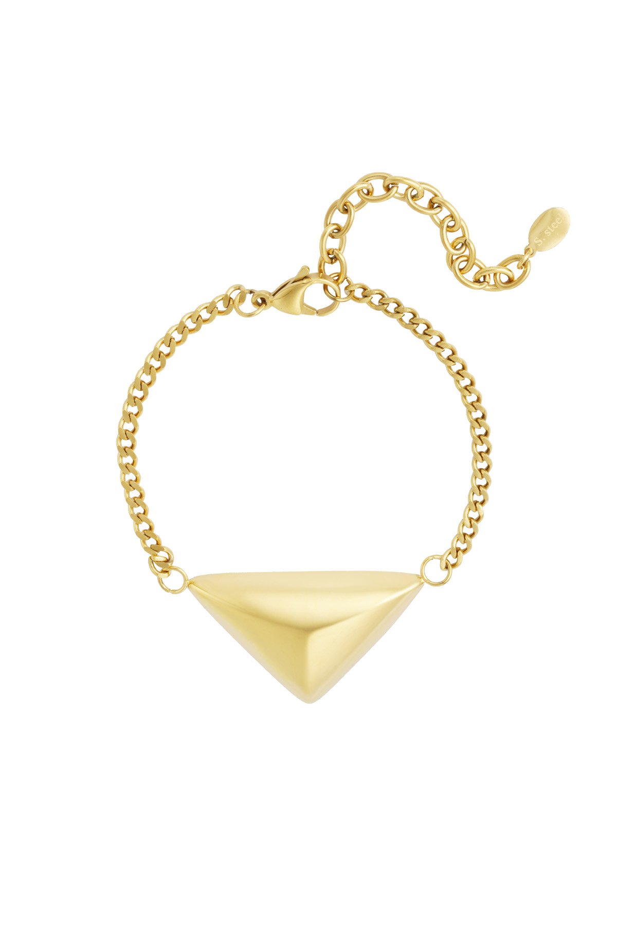 Folded triangle bracelet - gold h5 