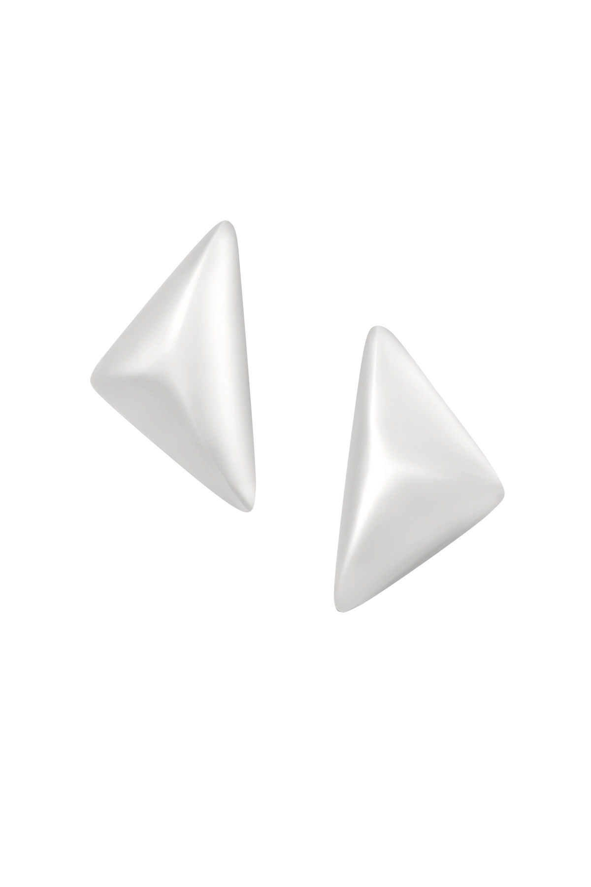 Folded triangle earrings - silver  h5 