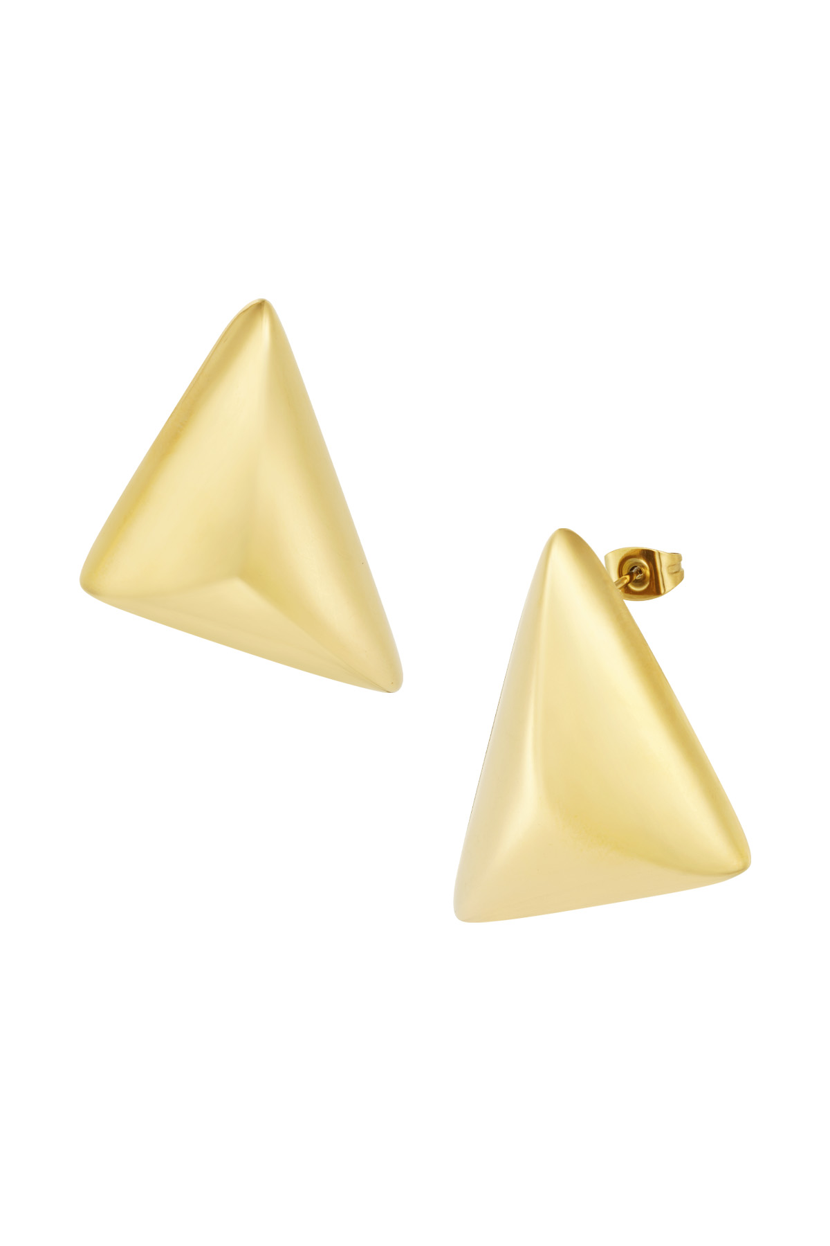 Folded triangle earrings - gold  h5 Picture3