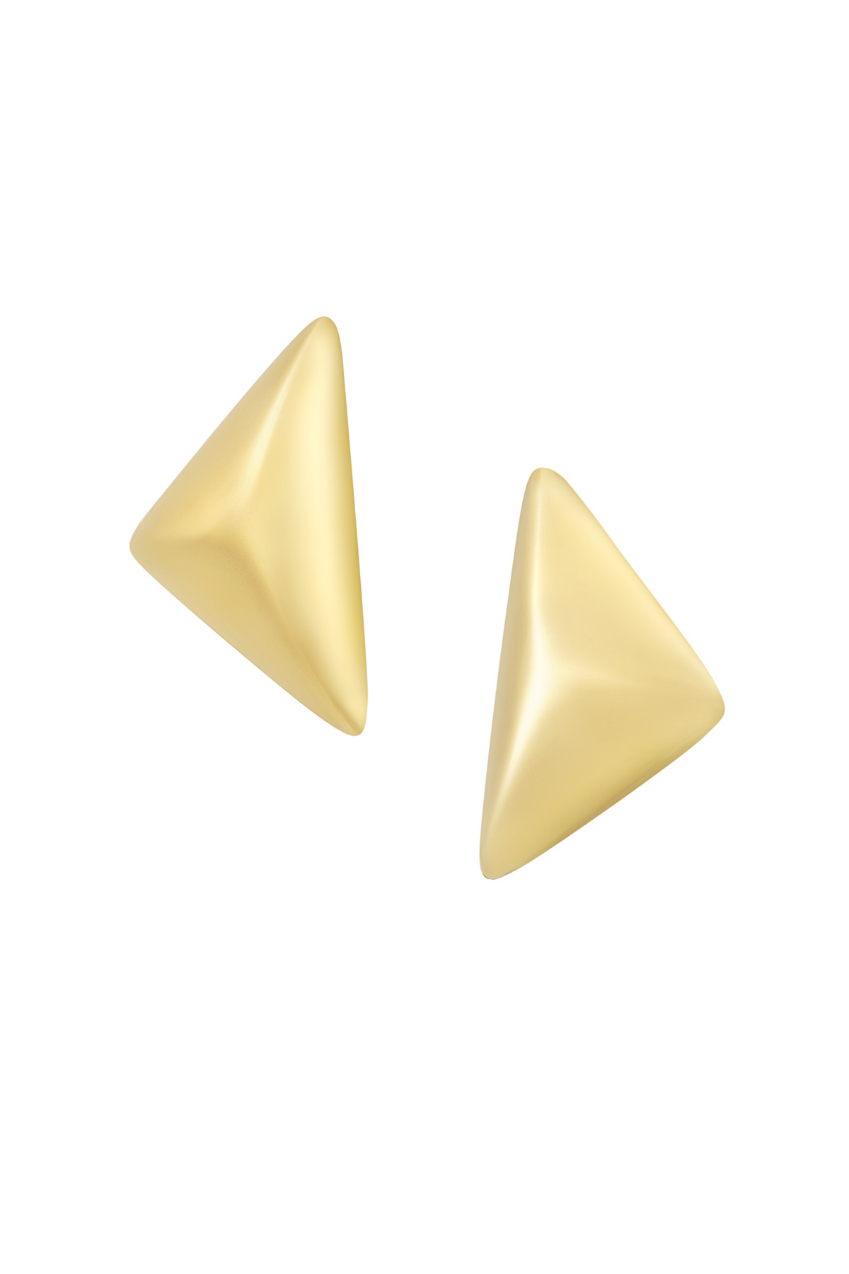 Folded triangle earrings - gold  h5 