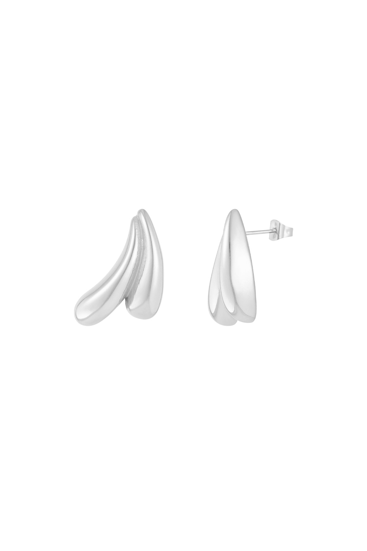 Earrings drippies - silver h5 