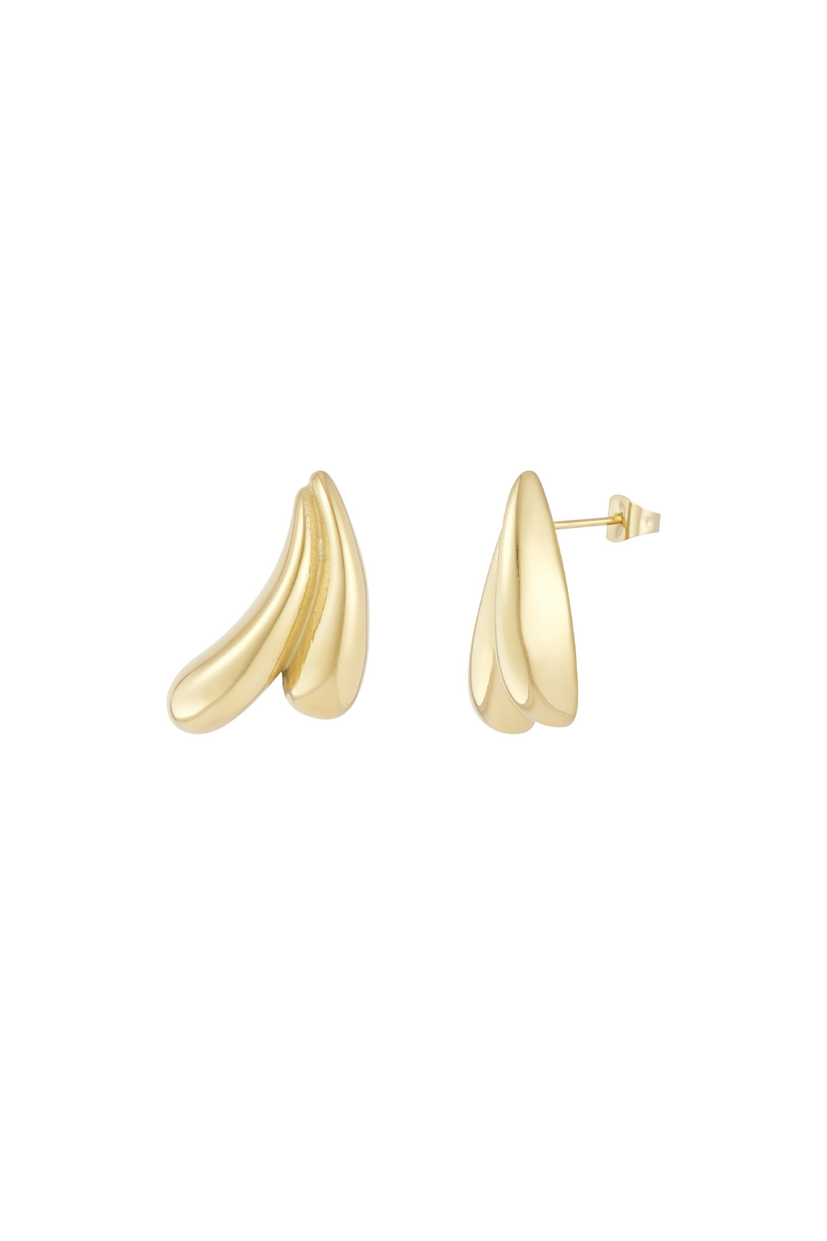 Earrings drippies - gold h5 