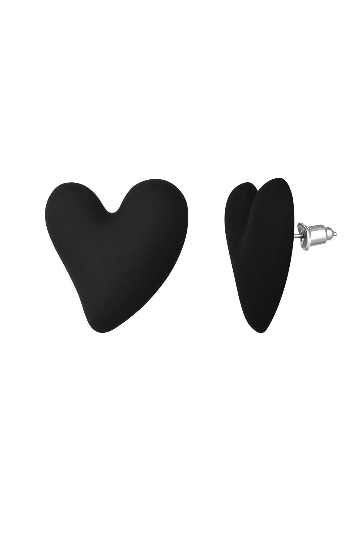 Colorful love earrings - black