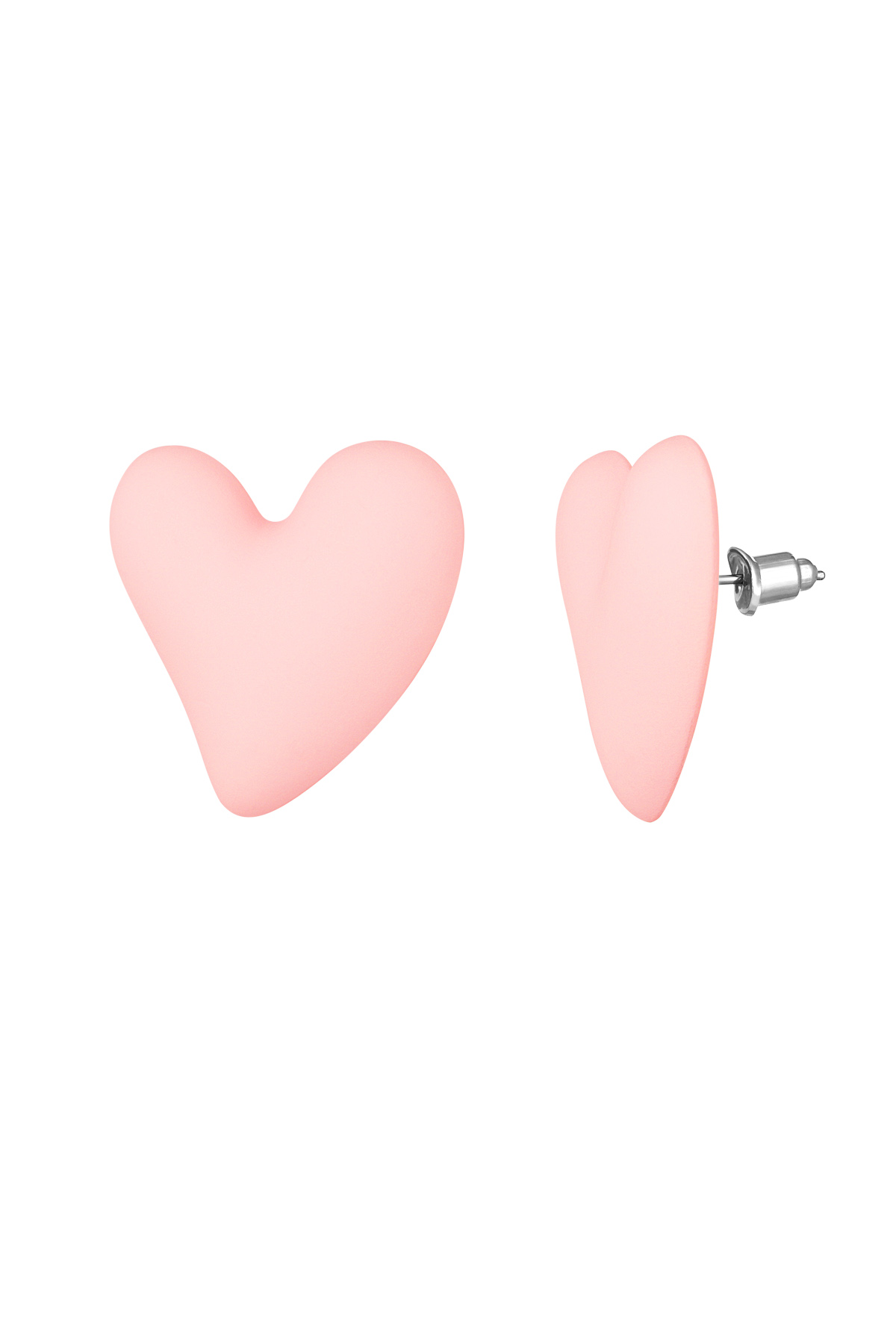 Boucles d'oreilles love colorées - rose pâle  h5 