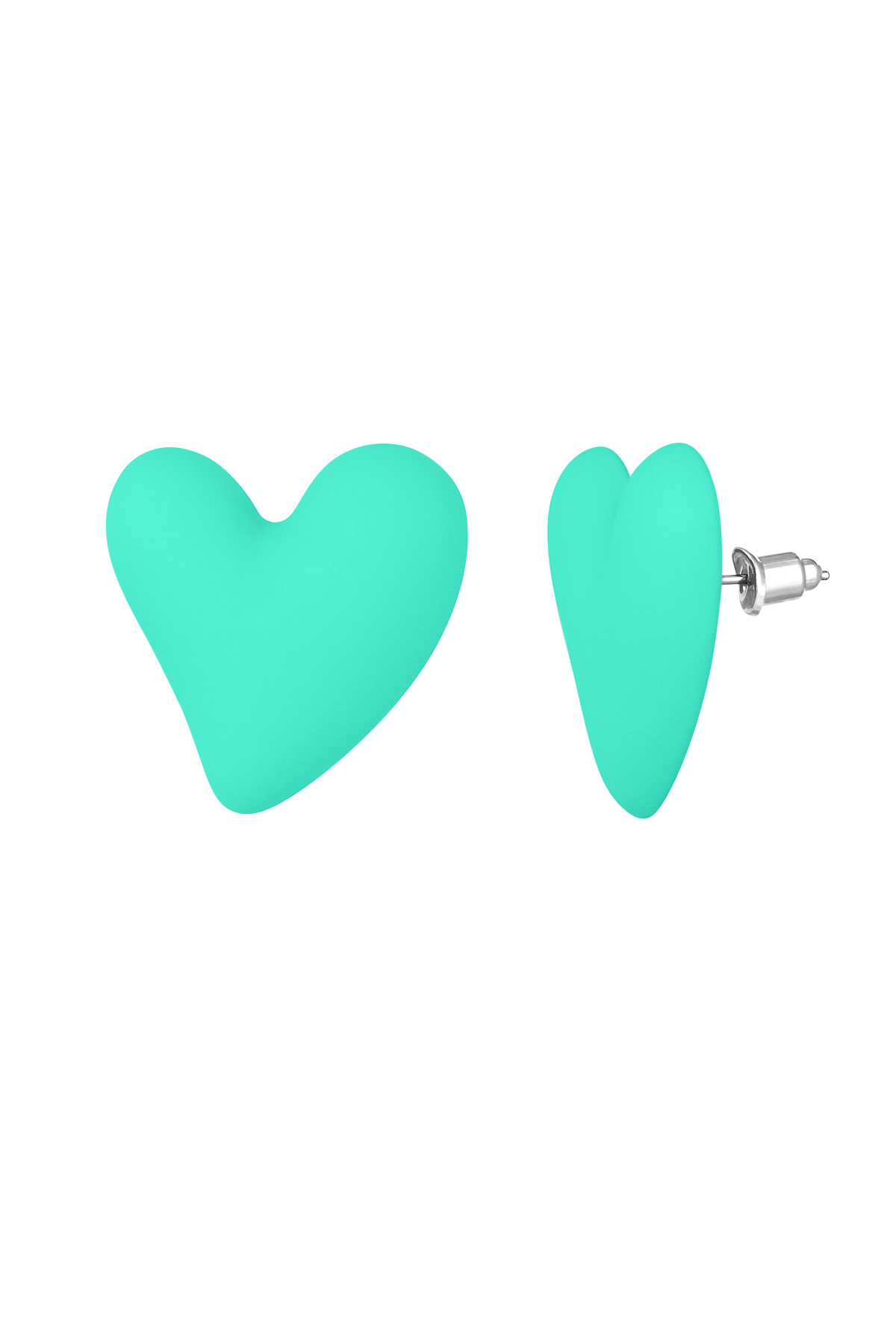 Colorful love earrings - green  h5 