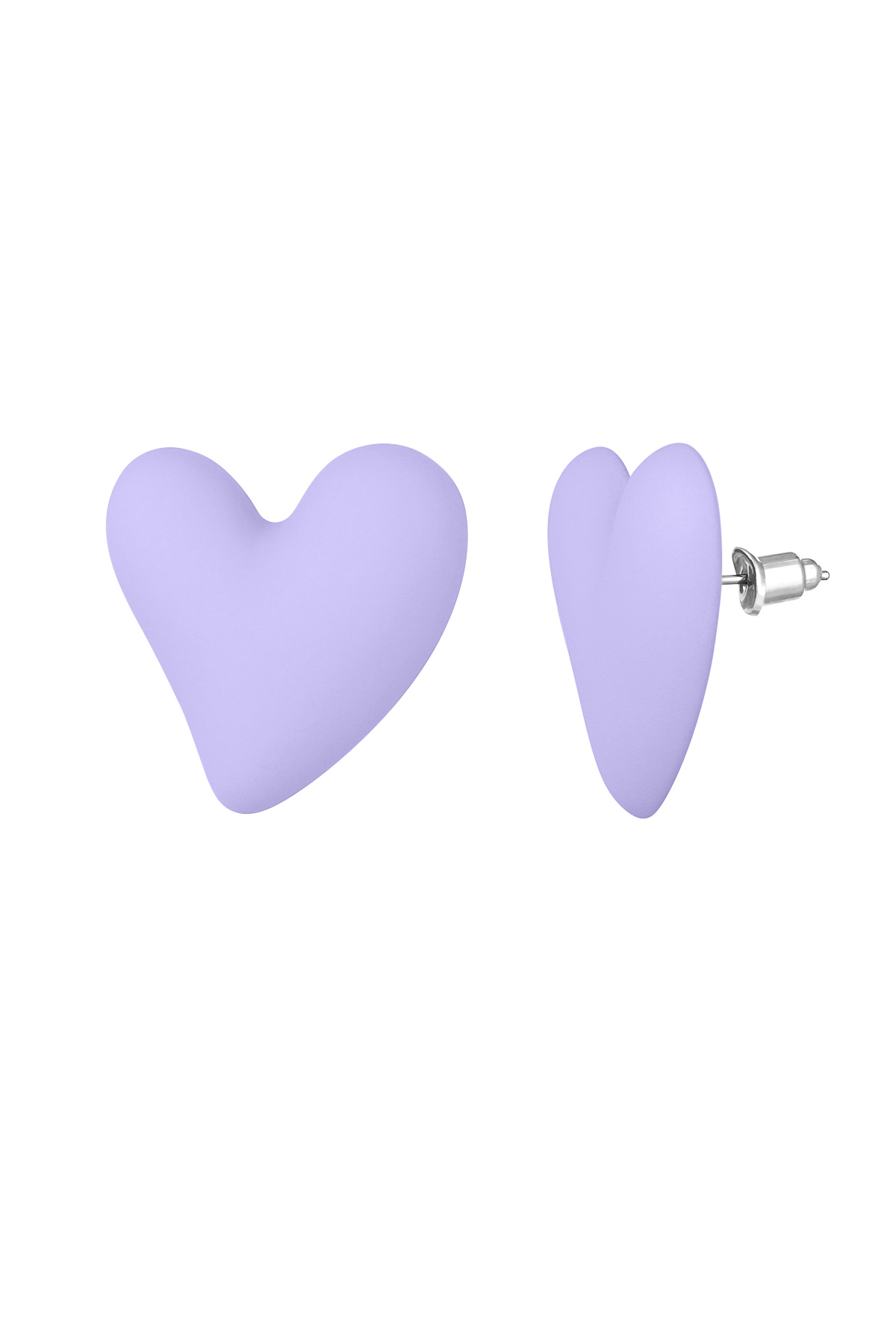 Colorful love earrings - lilac  