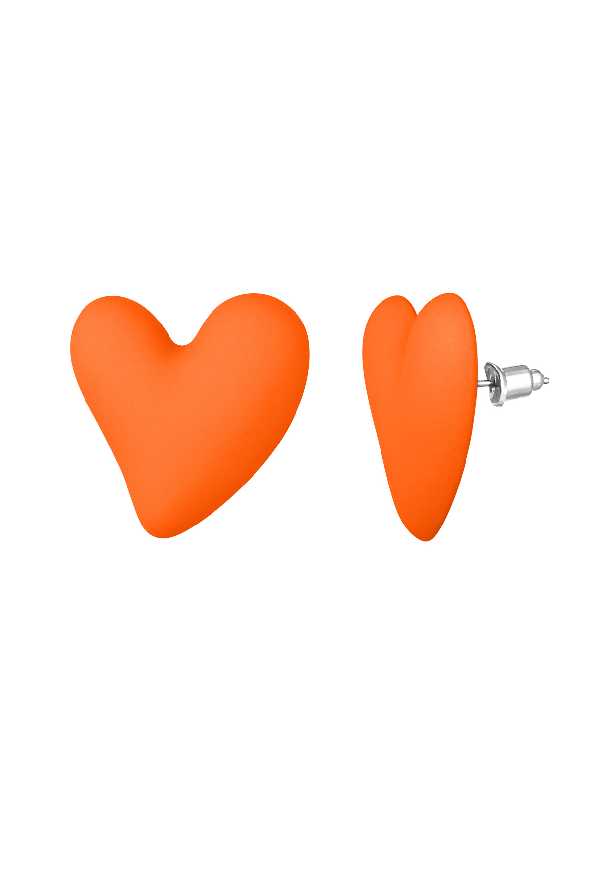 Boucles d'oreilles amour colorées - orange 