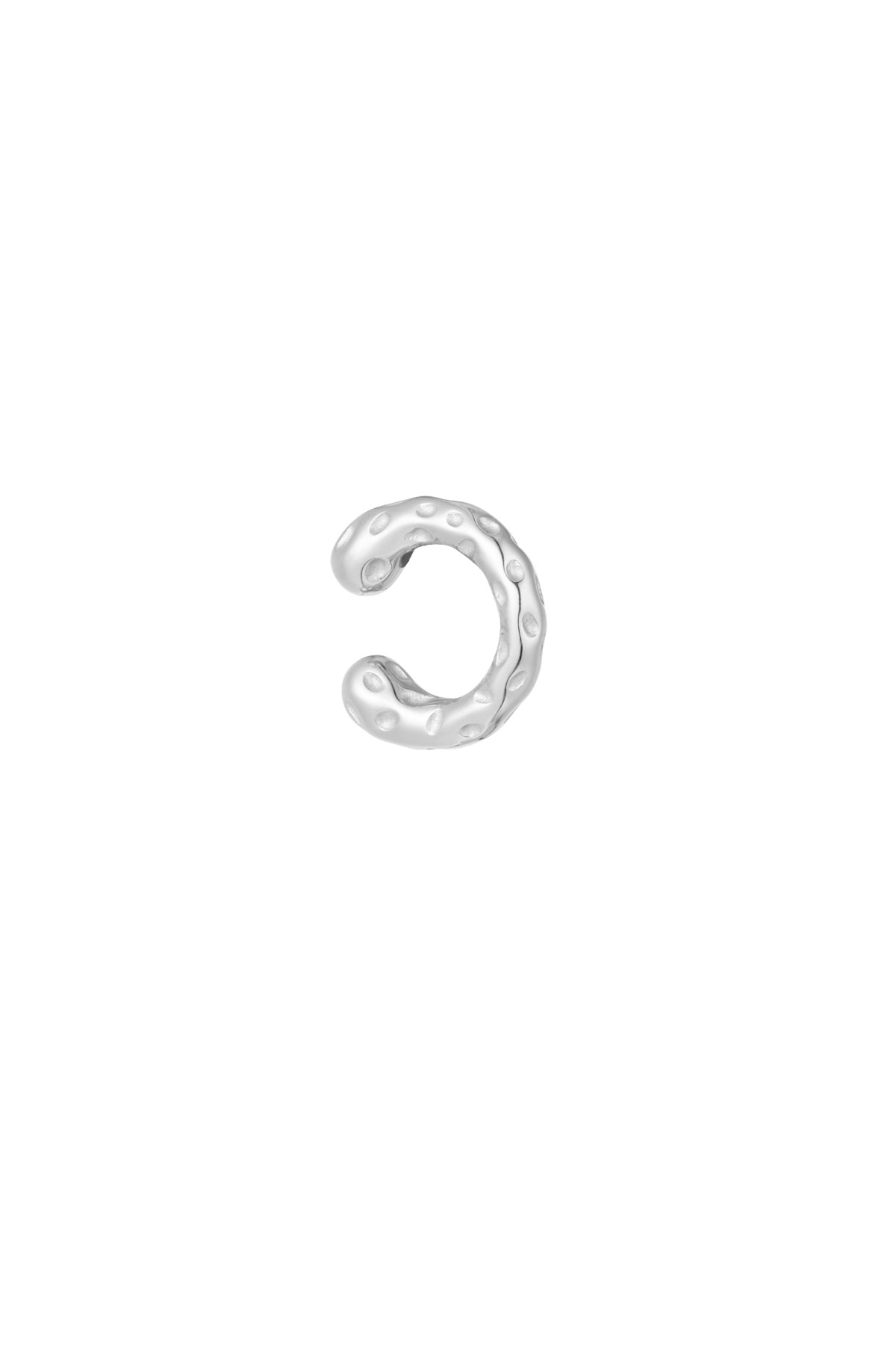 Ear cuff with structure - silver h5 