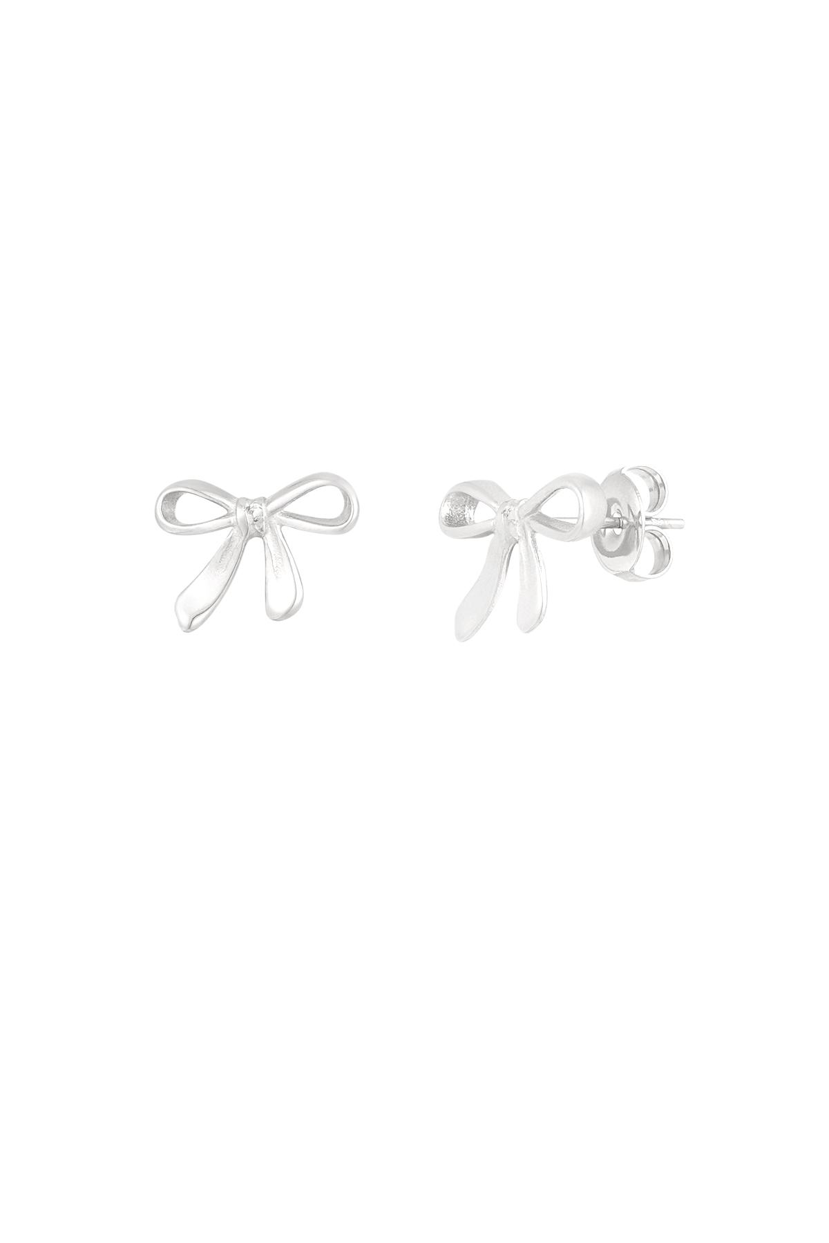 Earrings bows dream - silver h5 