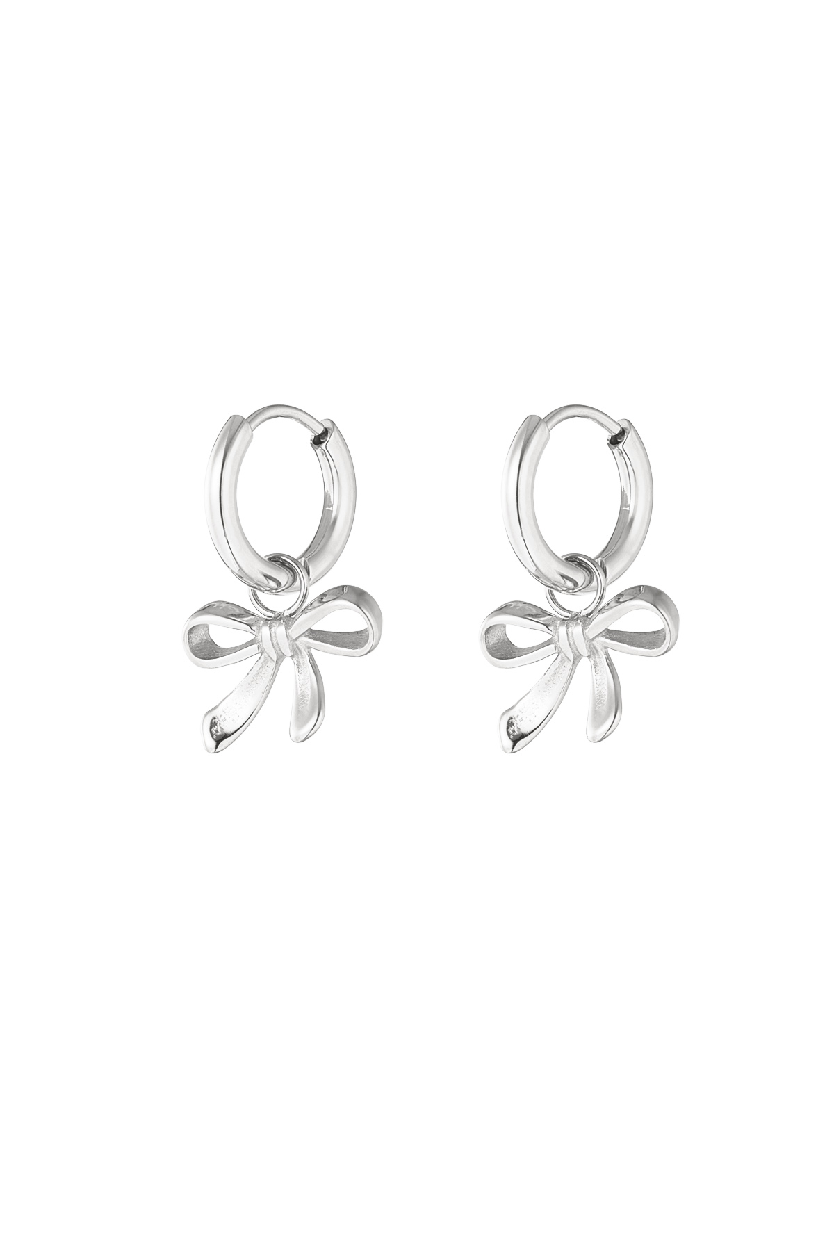 Earrings bows dream - silver h5 