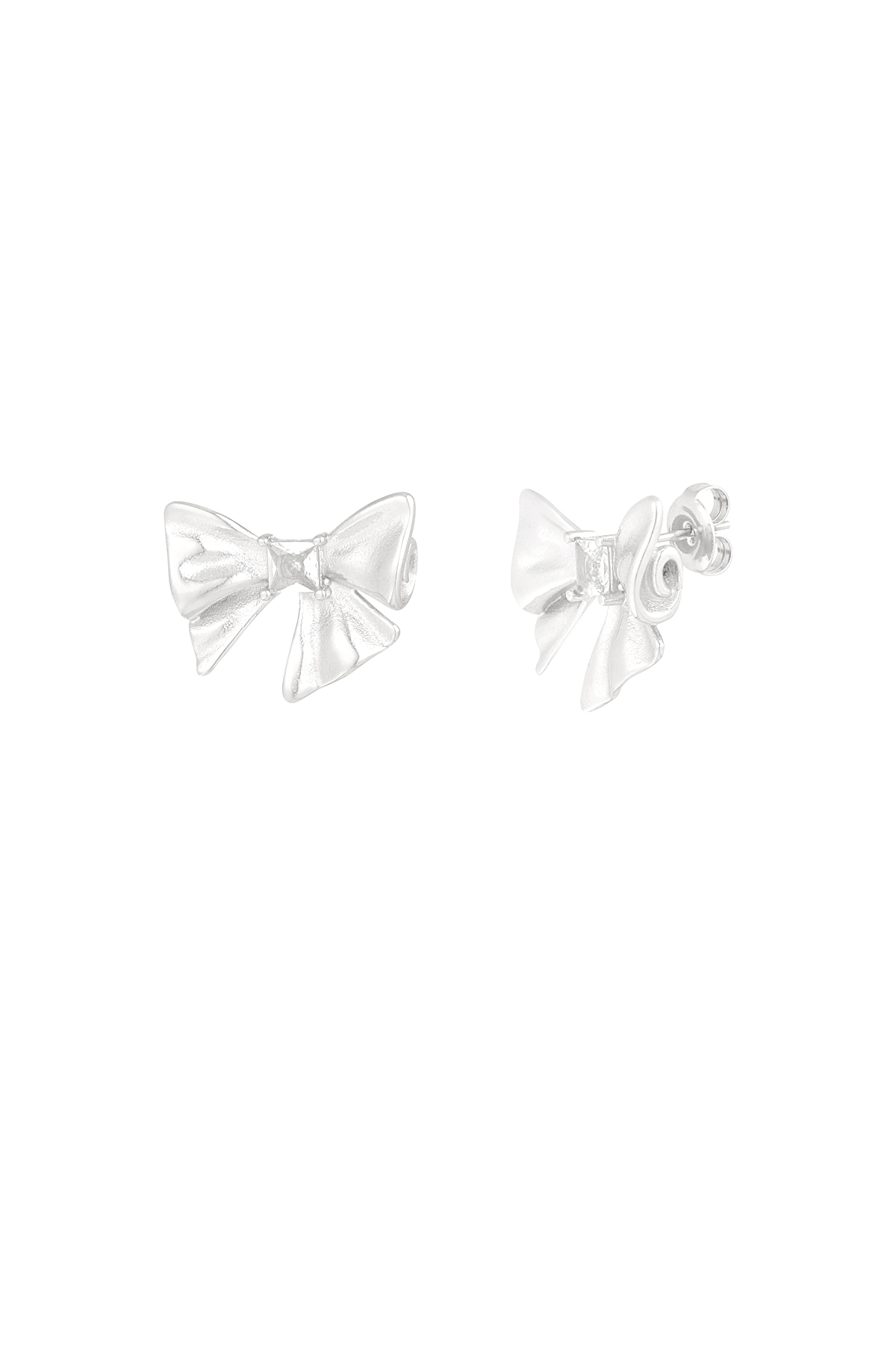 Earrings bow era - silver h5 