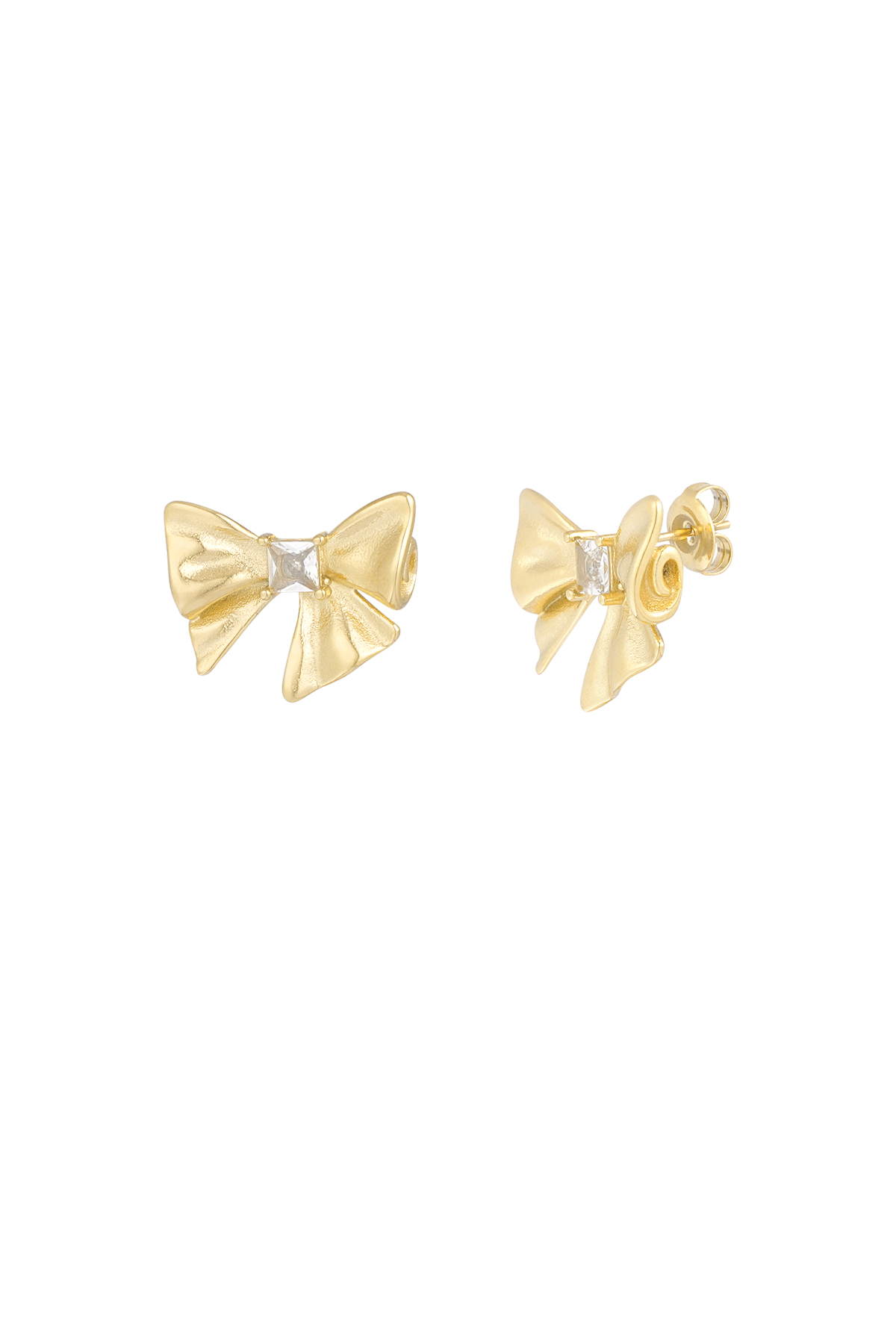 Earrings bow era - Gold color