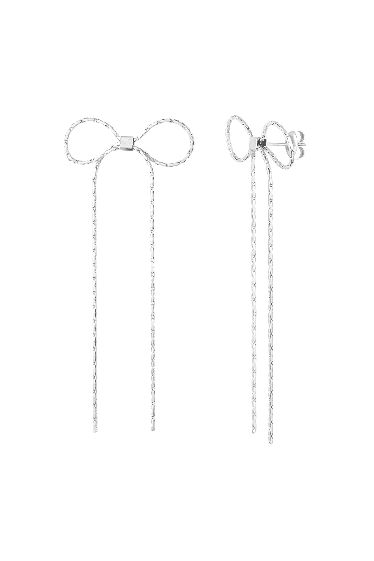  Boucles d'oreilles Beaux Noeuds - argent h5 