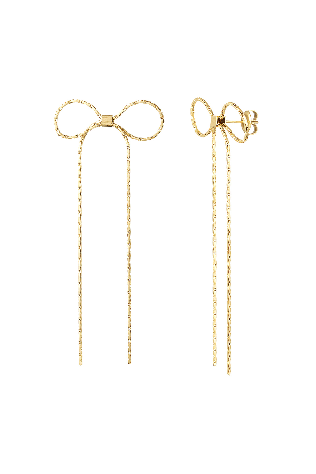 Beautiful Bows earrings - gold h5 