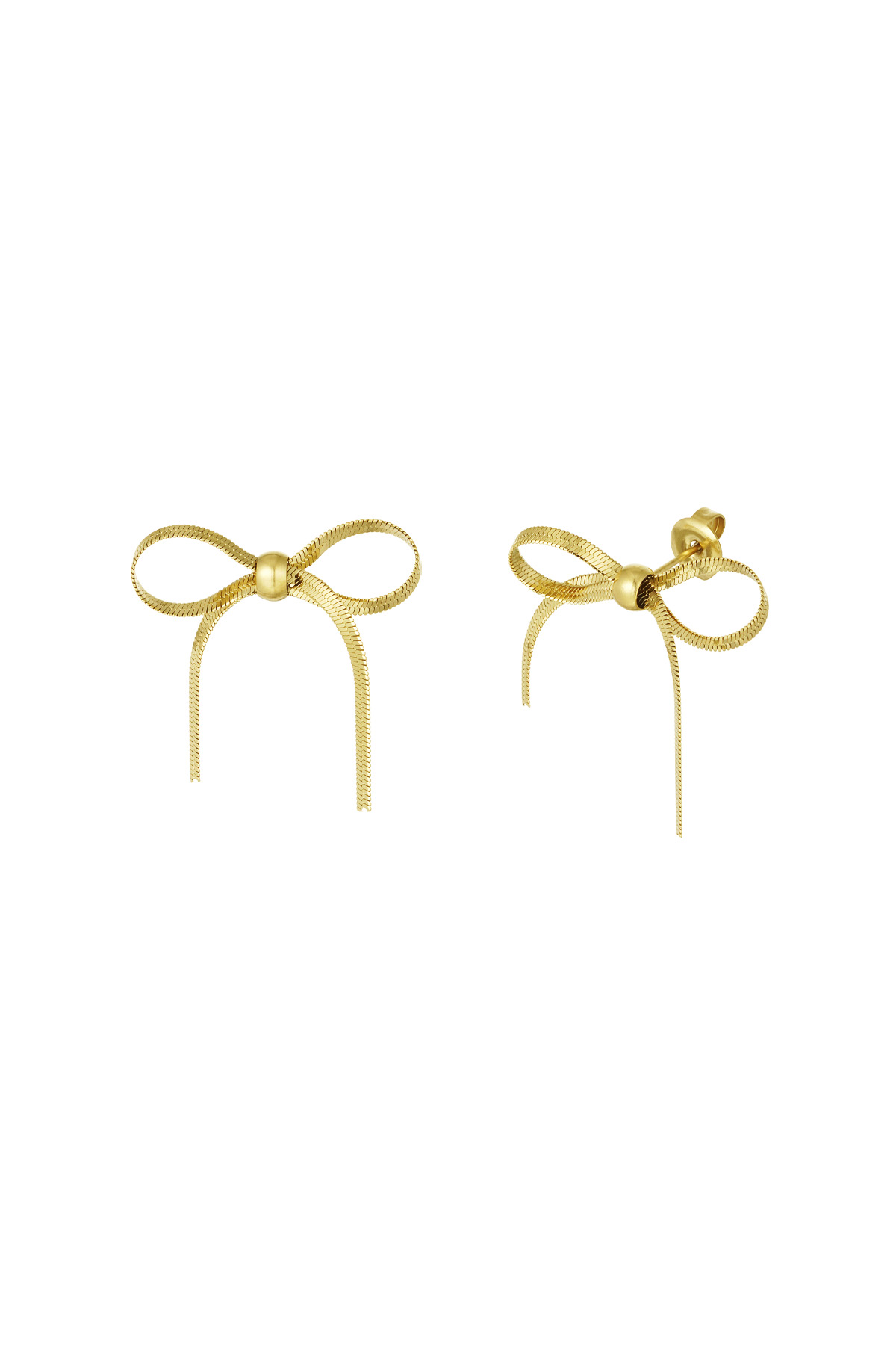 Earrings bow bliss - gold