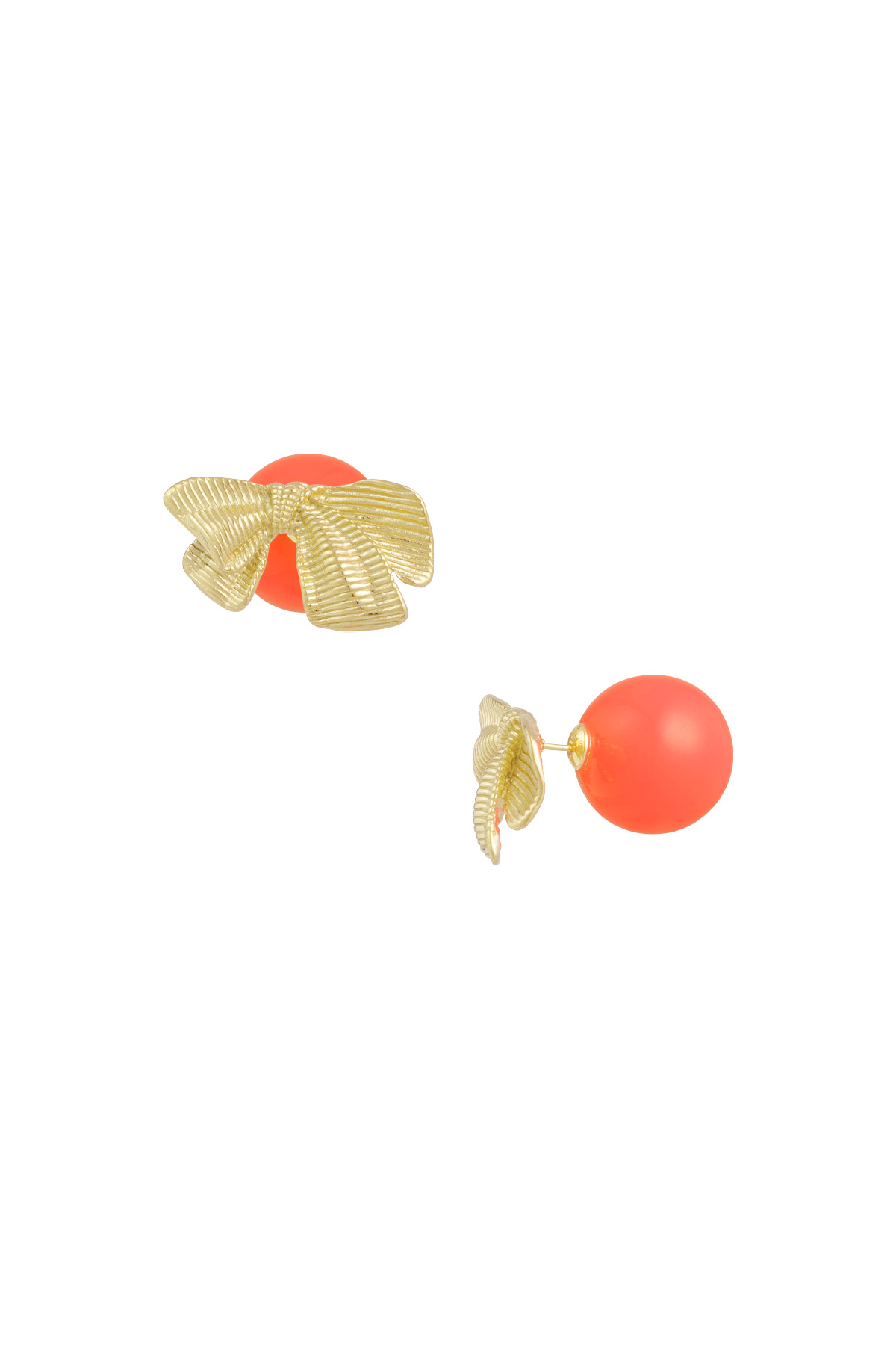 Pendientes con lazo color - naranja h5 