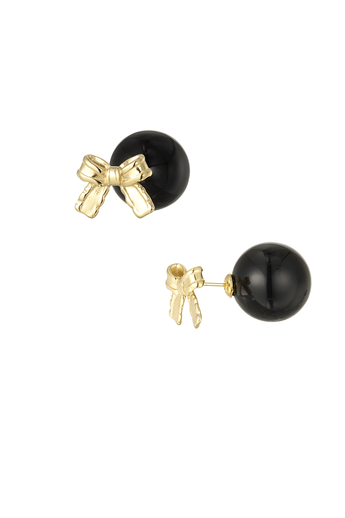 Boucles d'oreilles baby boo bow - noir h5 