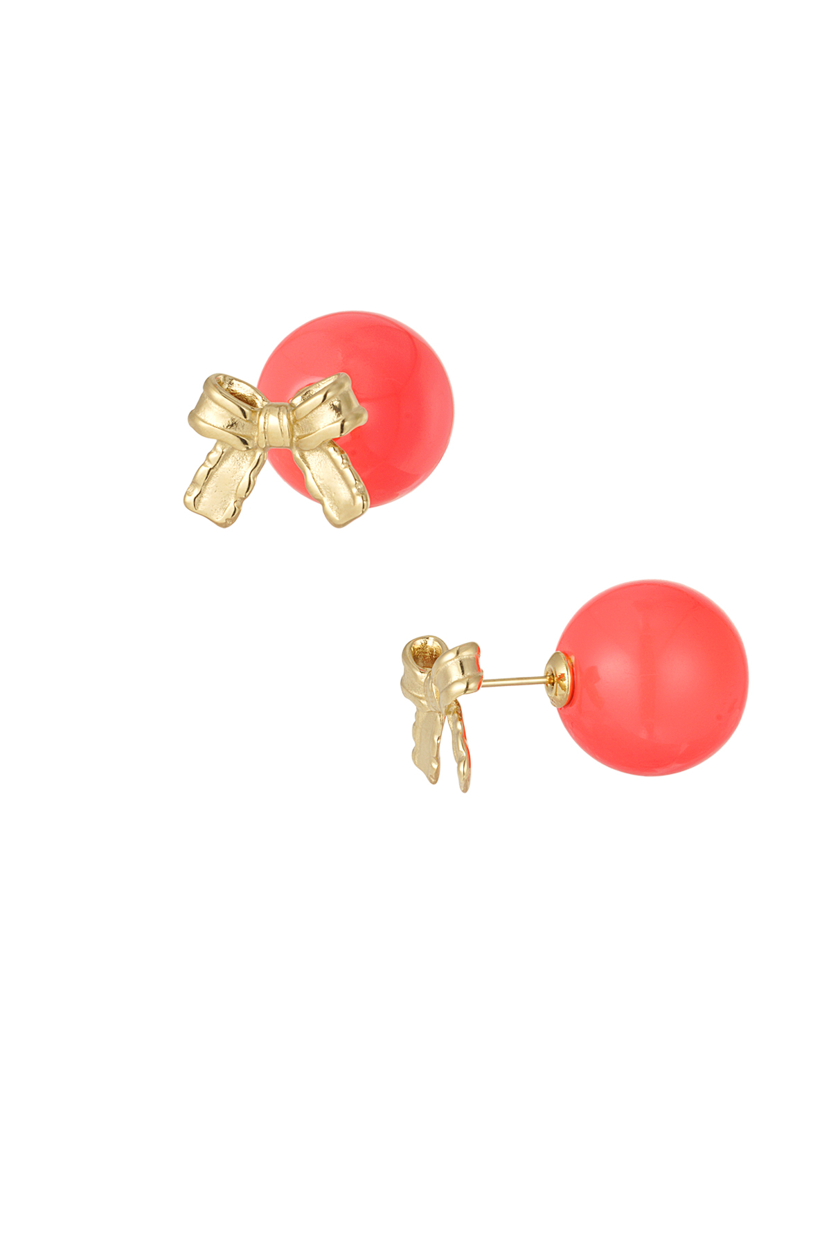 Earrings baby boo bow - salmon h5 